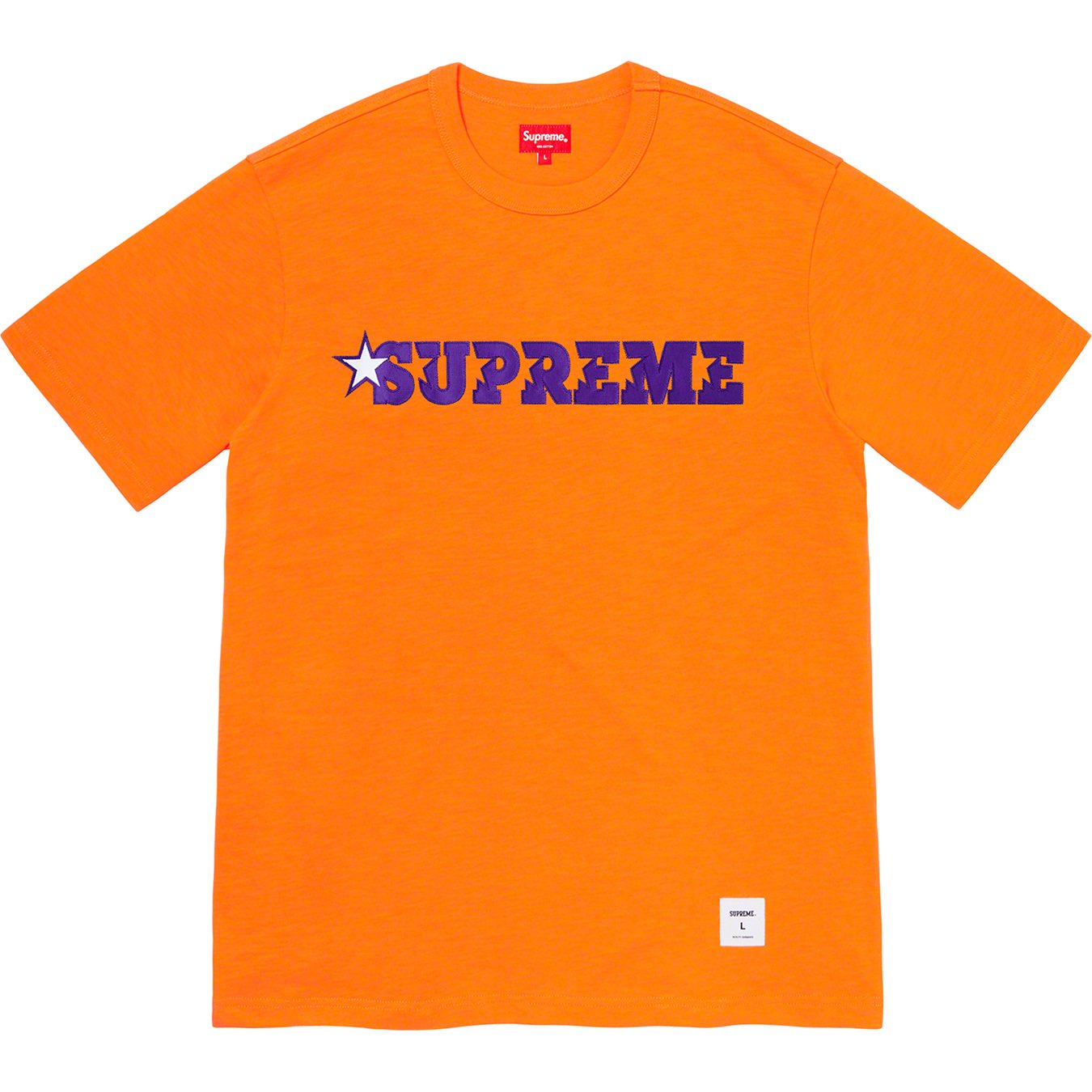 (M)Supreme Star Logo S/S TopスターロゴTシャツ黒メンズ