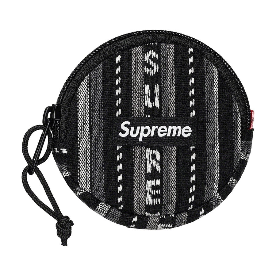 Details on Woven Stripe Coin Pouch Black from spring summer 2020 (Price is $12)