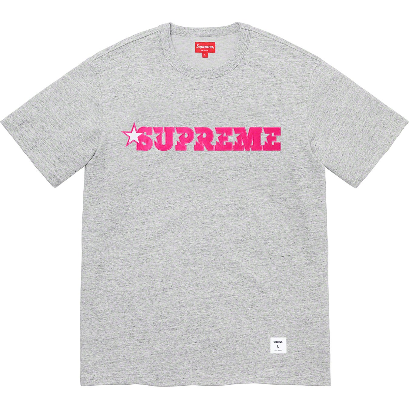 【L】Supreme Star Logo S/S Top Tee Orange