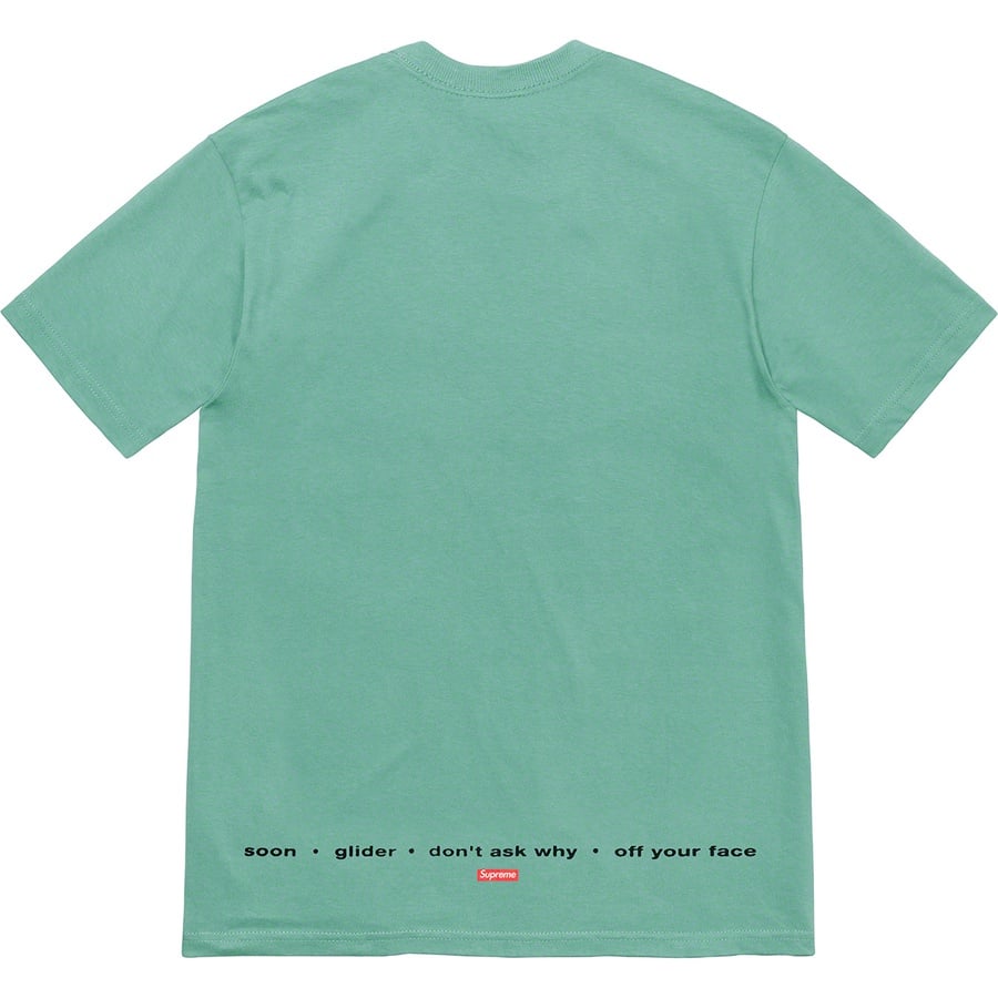Details on My Bloody Valentine Supreme Glider Tee Dusty Teal from spring summer 2020 (Price is $48)