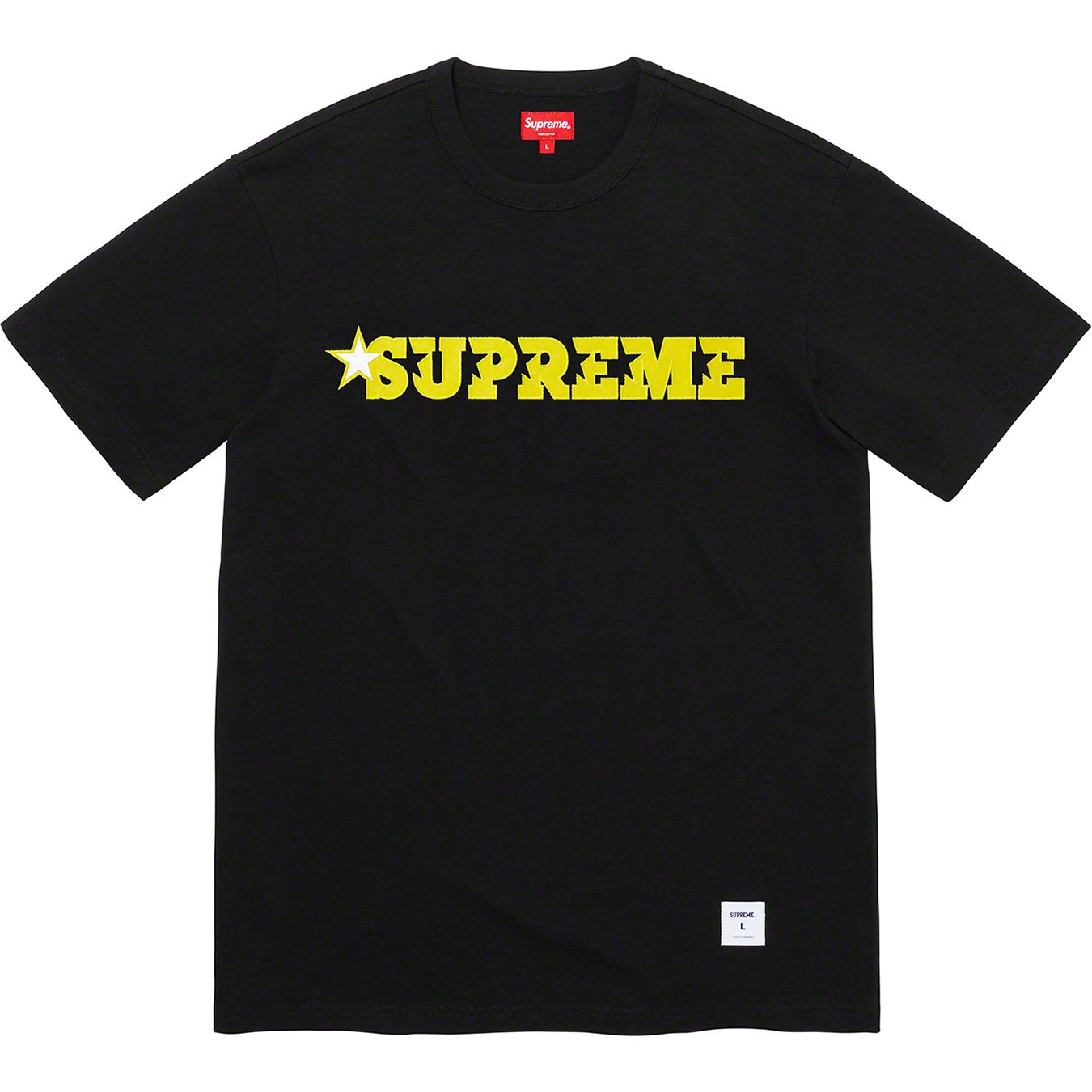 【L】Supreme Star Logo S/S Top Tee Orange