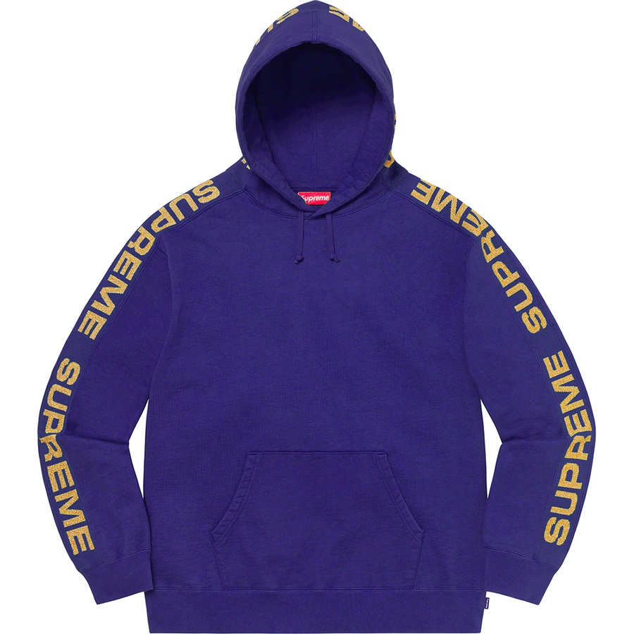 Details on Metallic Rib Hooded Sweatshirt Dark Royal from spring summer
                                                    2020 (Price is $158)