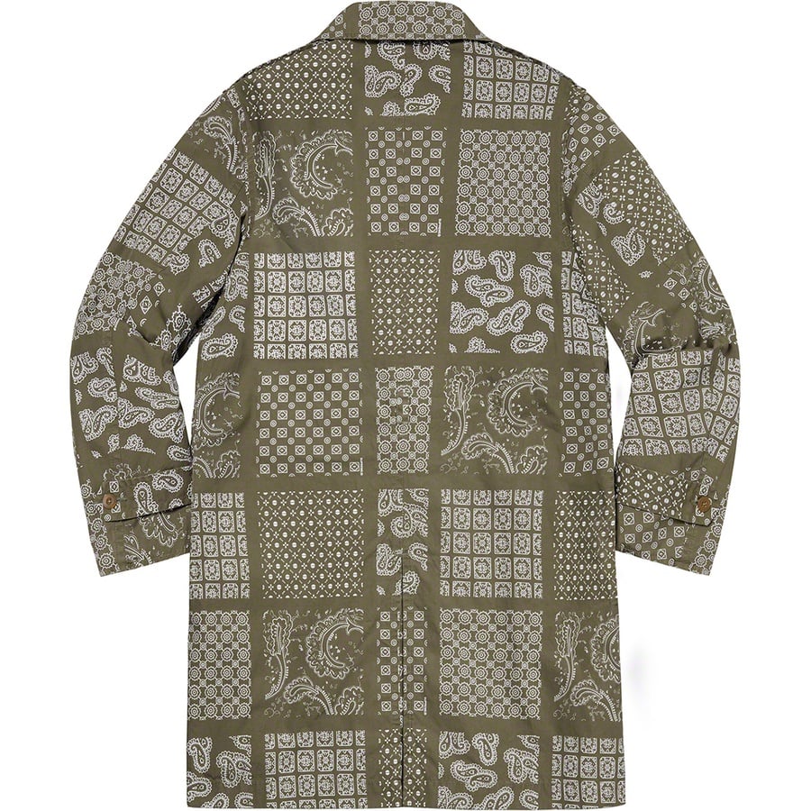 Details on Military Trench Coat Olive Paisley from spring summer
                                                    2020 (Price is $328)