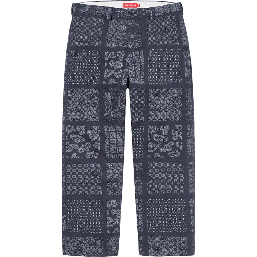 Details on Paisley Grid Chino Pant Navy from spring summer
                                                    2020 (Price is $148)