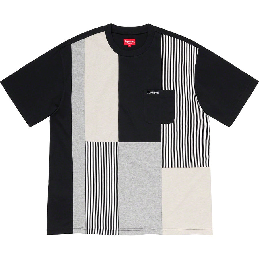 Details on Patchwork Pocket Tee Black from spring summer
                                                    2020 (Price is $78)