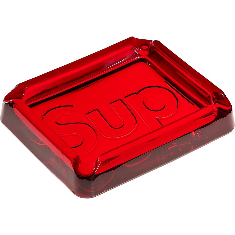 Details on Debossed Glass Ashtray Red from spring summer
                                                    2020 (Price is $30)