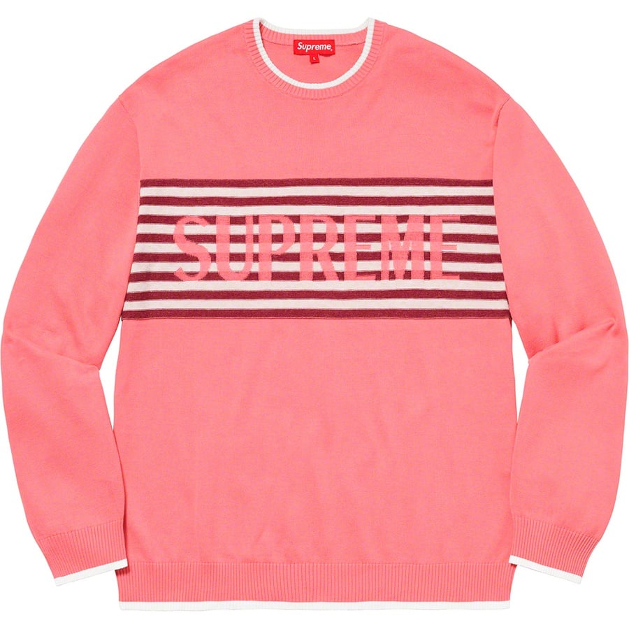 Details on Chest Stripe Sweater Coral from spring summer
                                                    2020 (Price is $138)