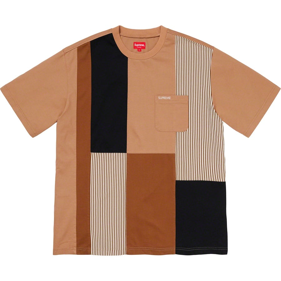 Details on Patchwork Pocket Tee Light Brown from spring summer
                                                    2020 (Price is $78)