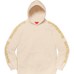 supreme metallic rib hooded sweatshirt black