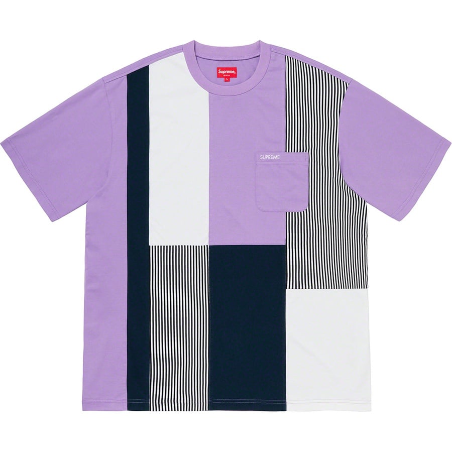 Details on Patchwork Pocket Tee Light Purple from spring summer
                                                    2020 (Price is $78)