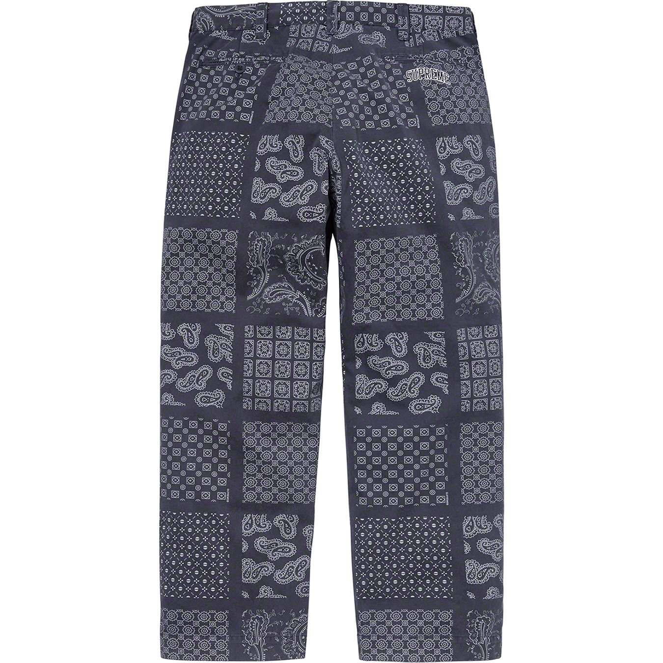 supreme Paisley Grid Chino Pant ネイビーメンズ