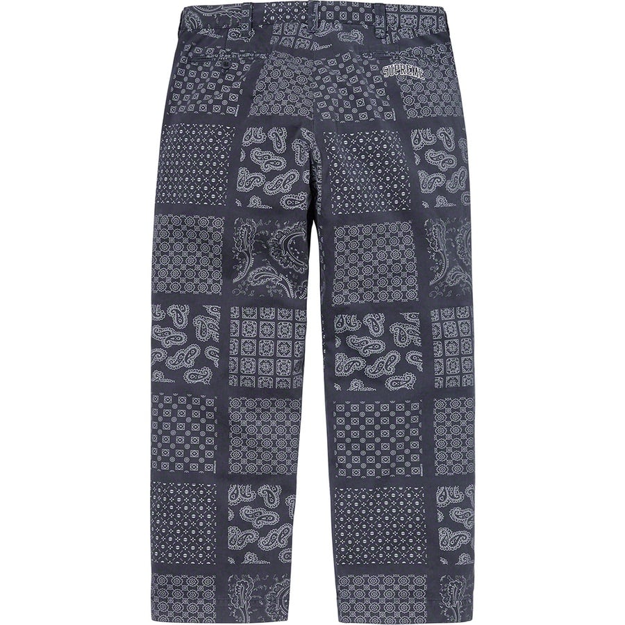 Details on Paisley Grid Chino Pant Navy from spring summer
                                                    2020 (Price is $148)