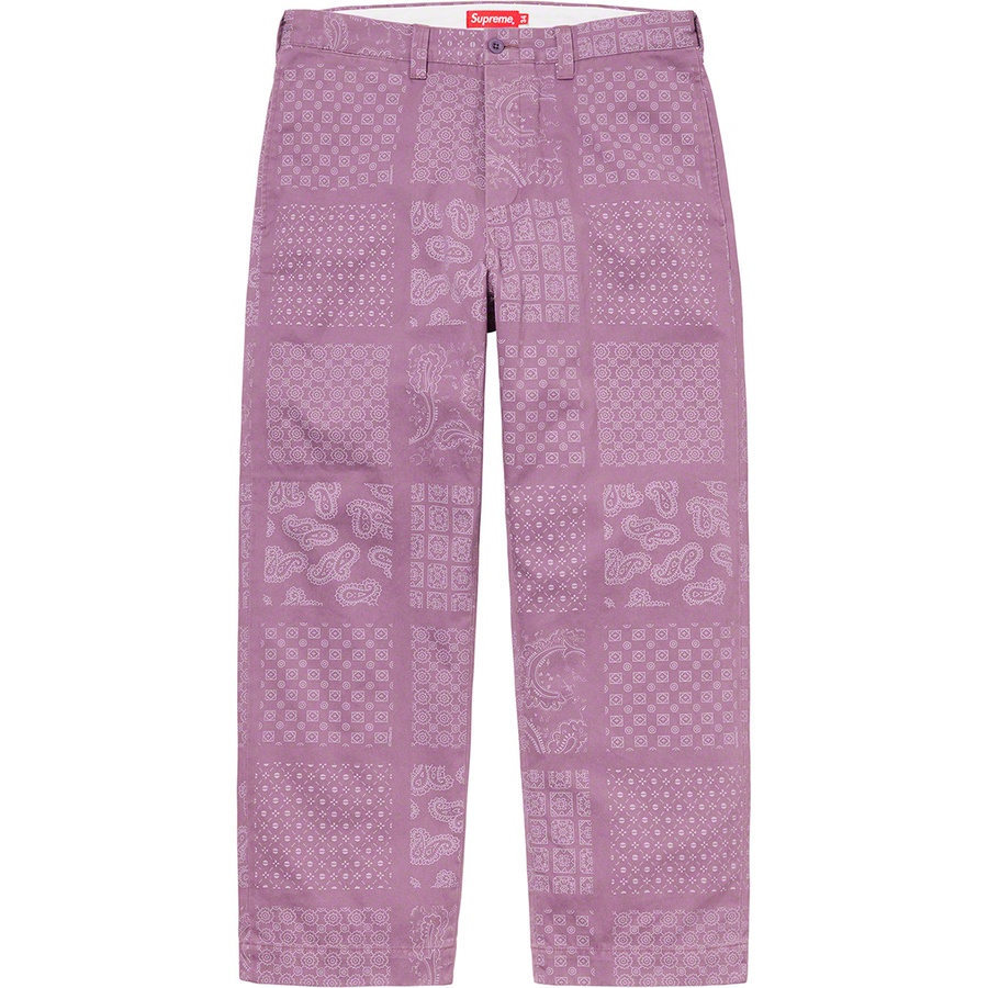 Details on Paisley Grid Chino Pant Dark Lilac from spring summer
                                                    2020 (Price is $148)