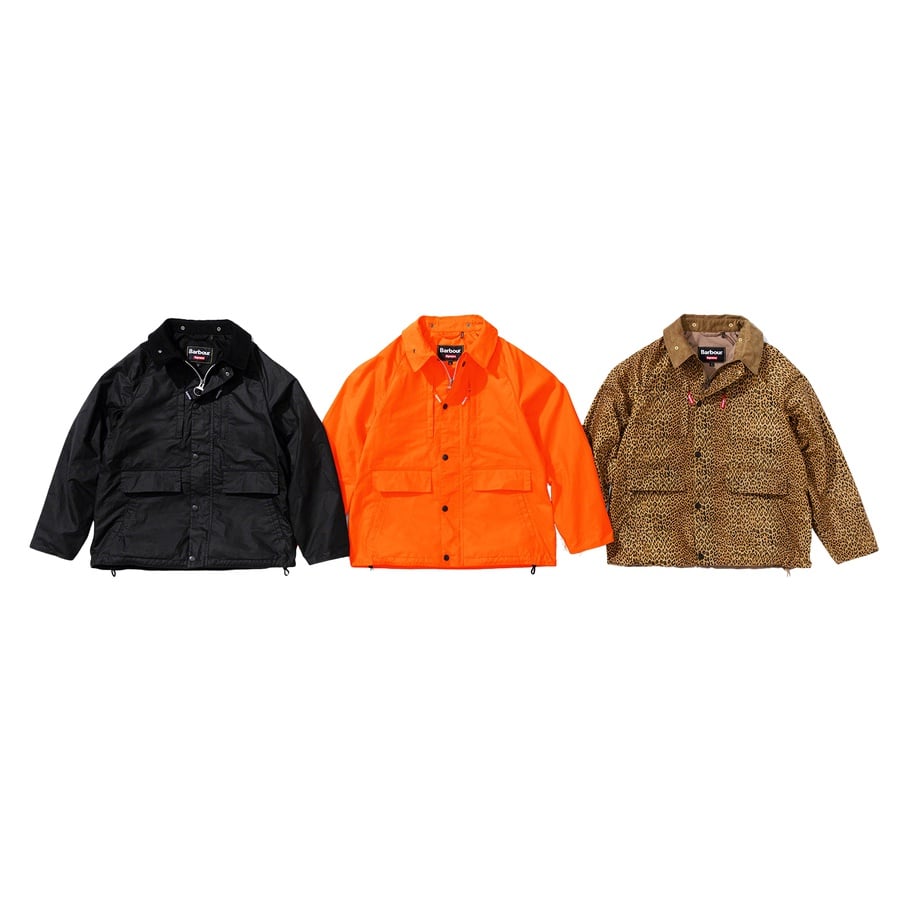 Details on Supreme Barbour Lightweight Waxed Cotton Field Jacket from spring summer
                                            2020 (Price is $498)