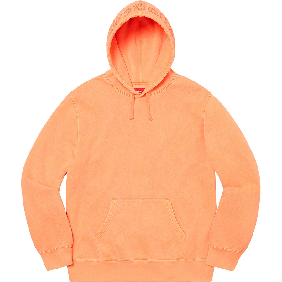 Details on Overdyed Hooded Sweatshirt Bright Peach from spring summer 2020 (Price is $148)