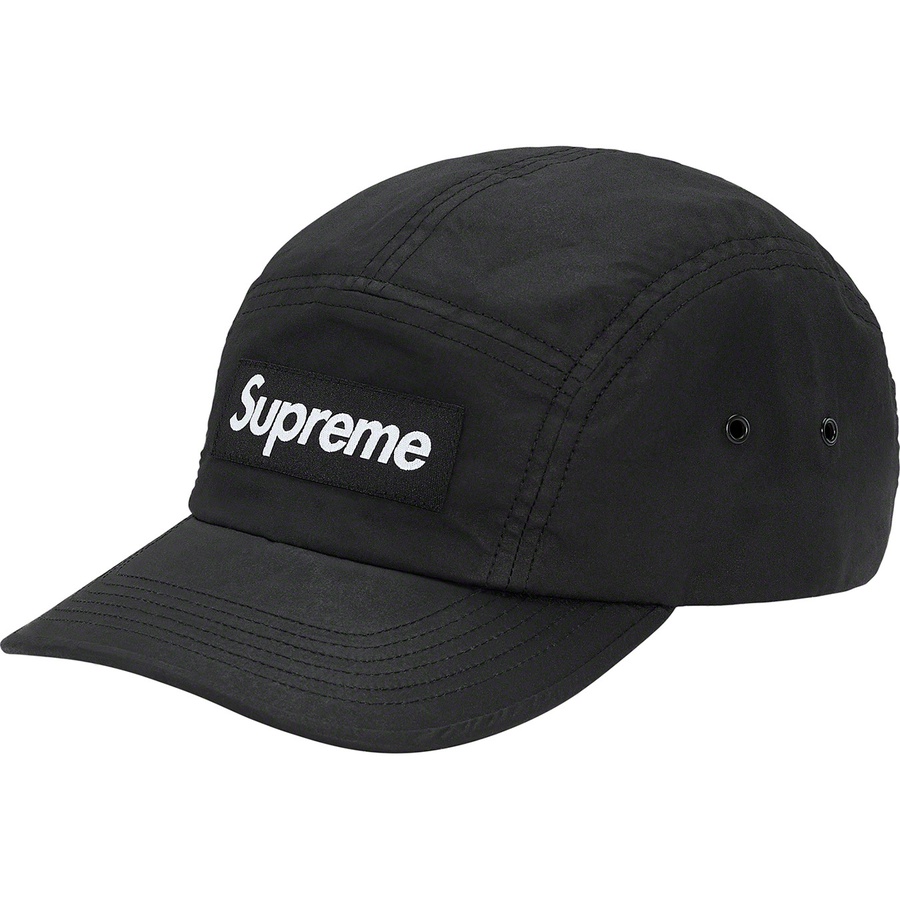 Details on Supreme Barbour Waxed Cotton Camp Cap Black from spring summer 2020 (Price is $54)