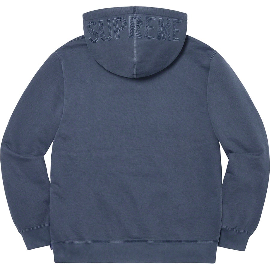 Details on Overdyed Hooded Sweatshirt Navy from spring summer
                                                    2020 (Price is $148)