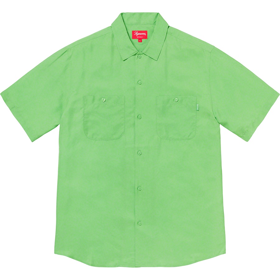 Details on Silk S S Work Shirt Light Green from spring summer
                                                    2020 (Price is $158)