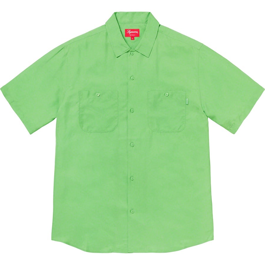 Details on Silk S S Work Shirt Light Green from spring summer
                                                    2020 (Price is $158)