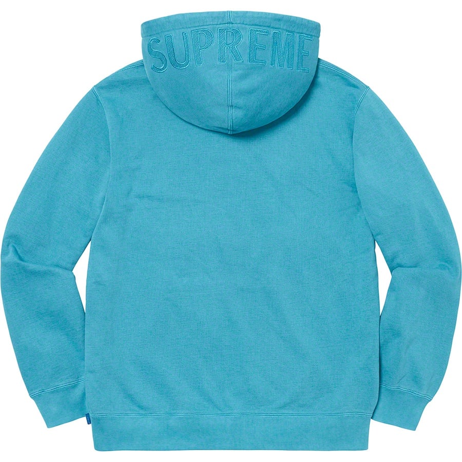 Details on Overdyed Hooded Sweatshirt Bright Blue from spring summer
                                                    2020 (Price is $148)