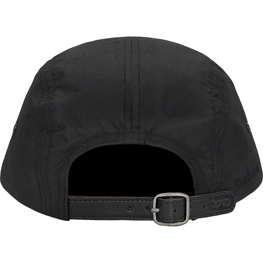 Details on Supreme Barbour Waxed Cotton Camp Cap Black from spring summer 2020 (Price is $54)