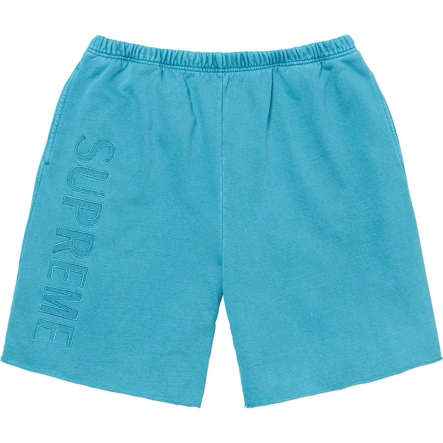 Details on Overdyed Sweatshort Bright Blue from spring summer
                                                    2020 (Price is $118)