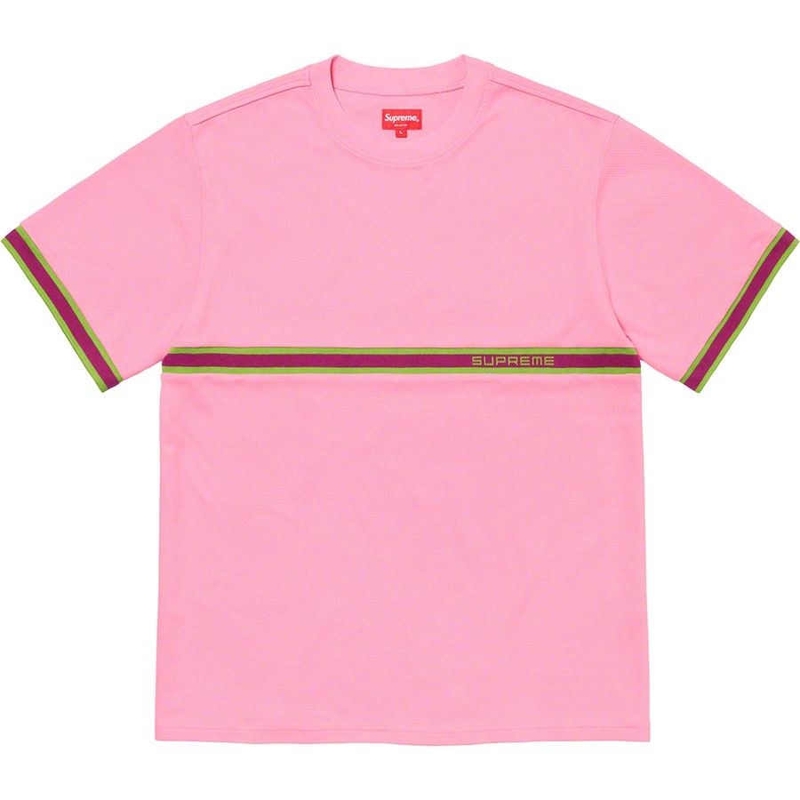 Details on Knit Stripe S S Top Pink from spring summer
                                                    2020 (Price is $88)