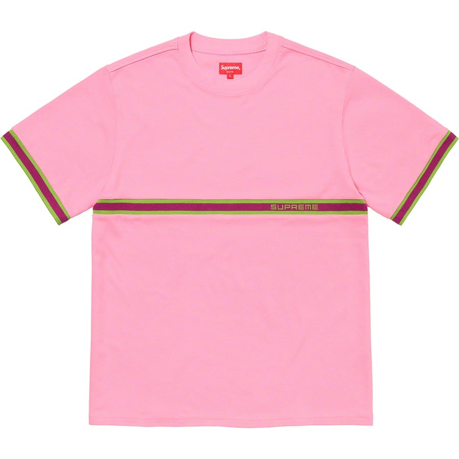 Details on Knit Stripe S S Top Pink from spring summer
                                                    2020 (Price is $88)