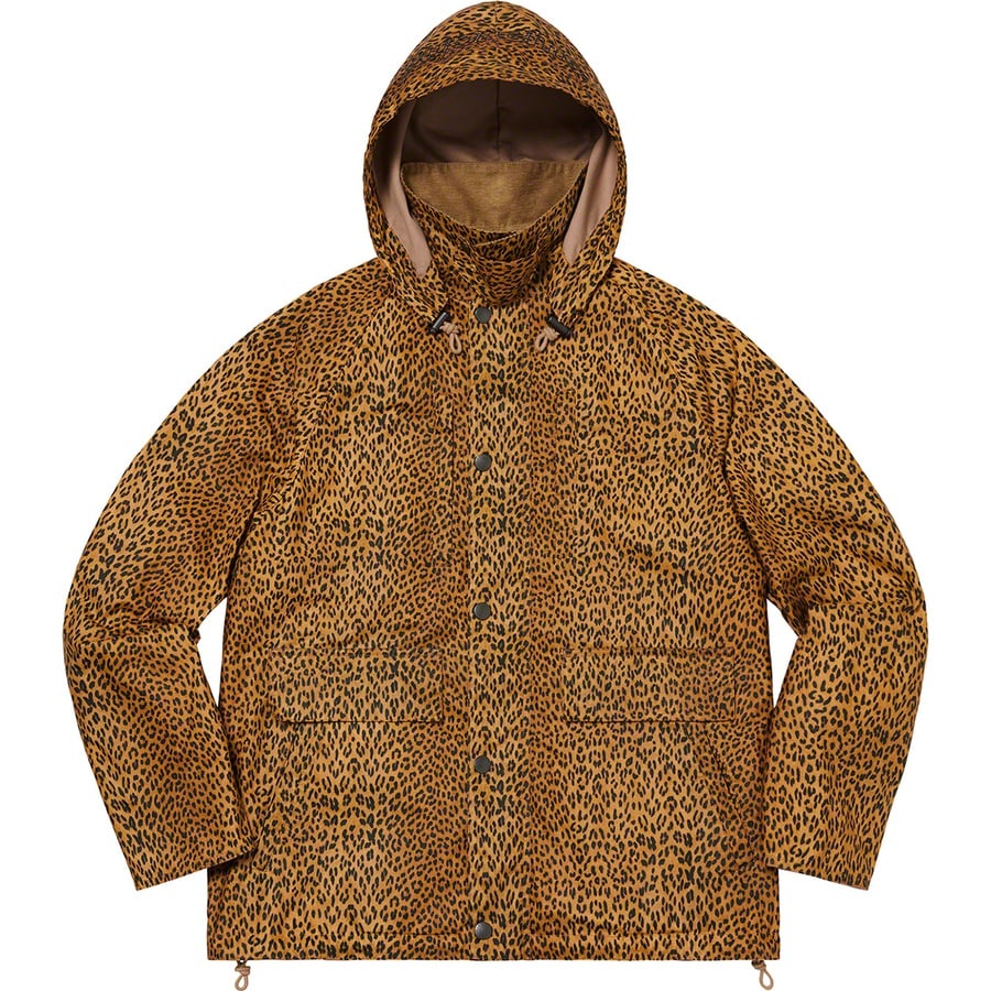 Details on Supreme Barbour Lightweight Waxed Cotton Field Jacket Leopard from spring summer 2020 (Price is $498)