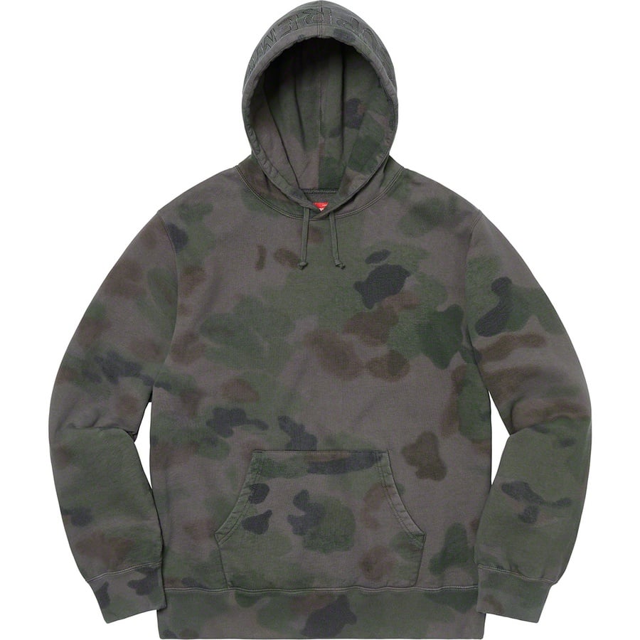 Details on Overdyed Hooded Sweatshirt Black Painted Camo from spring summer
                                                    2020 (Price is $148)