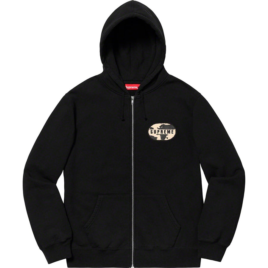 Details on World Famous Zip Up Hooded Sweatshirt Black from spring summer
                                                    2020 (Price is $168)