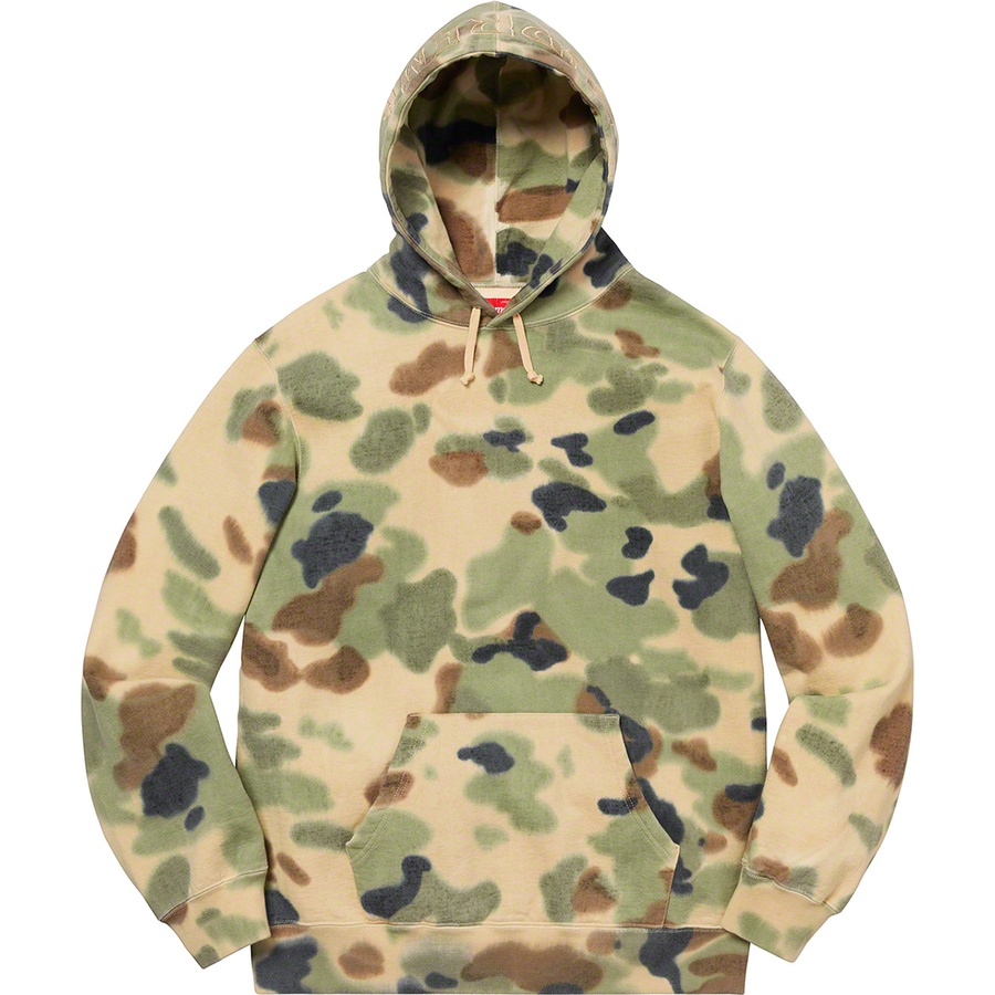 Details on Overdyed Hooded Sweatshirt Painted Camo from spring summer
                                                    2020 (Price is $148)