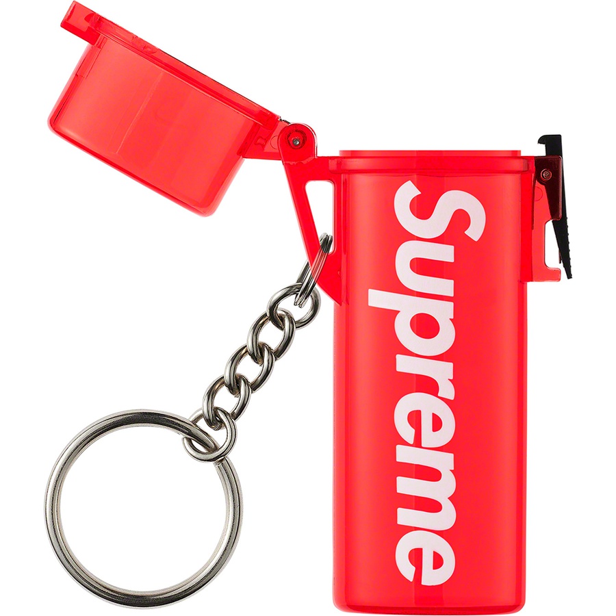 Details on Waterproof Lighter Case Keychain Red from spring summer 2020 (Price is $8)