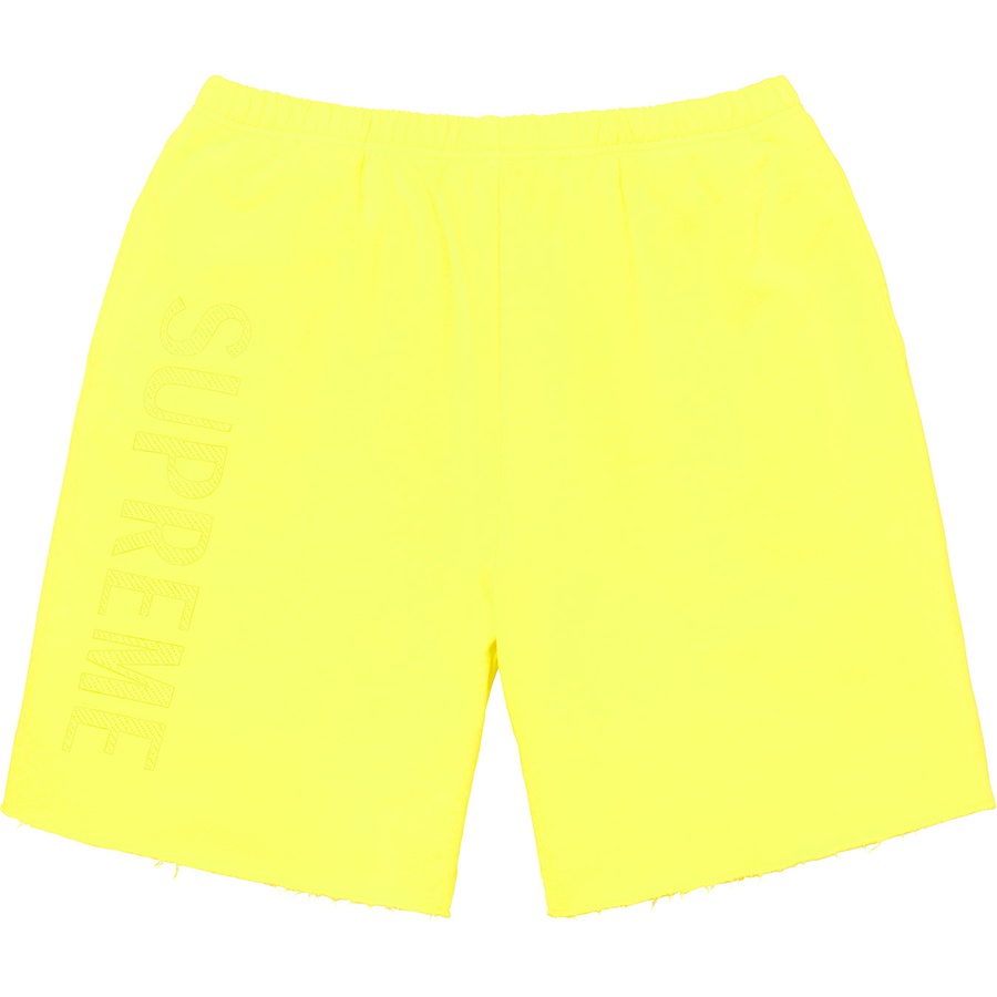 Details on Overdyed Sweatshort Bright Yellow from spring summer 2020 (Price is $118)