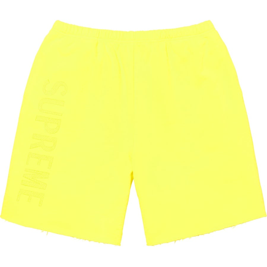 Details on Overdyed Sweatshort Bright Yellow from spring summer
                                                    2020 (Price is $118)