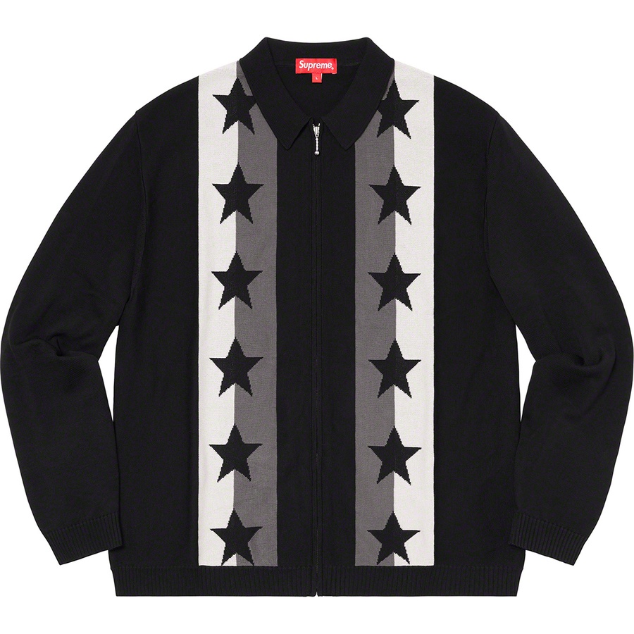 Details on Stars Zip Up Sweater Polo Black from spring summer
                                                    2020 (Price is $158)