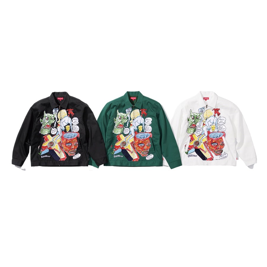 Supreme Daniel Johnston Embroidered Work Jacket for spring summer 20 season