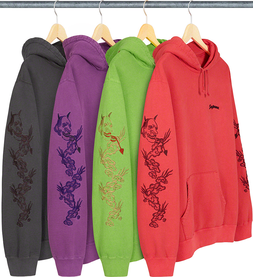 Dragon Overdyed Hooded Sweatshirt