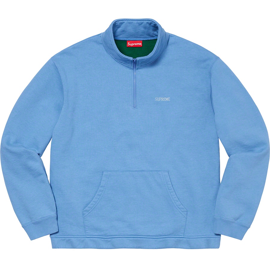 Details on Cross Half Zip Sweatshirt Columbia Blue from spring summer 2020 (Price is $148)