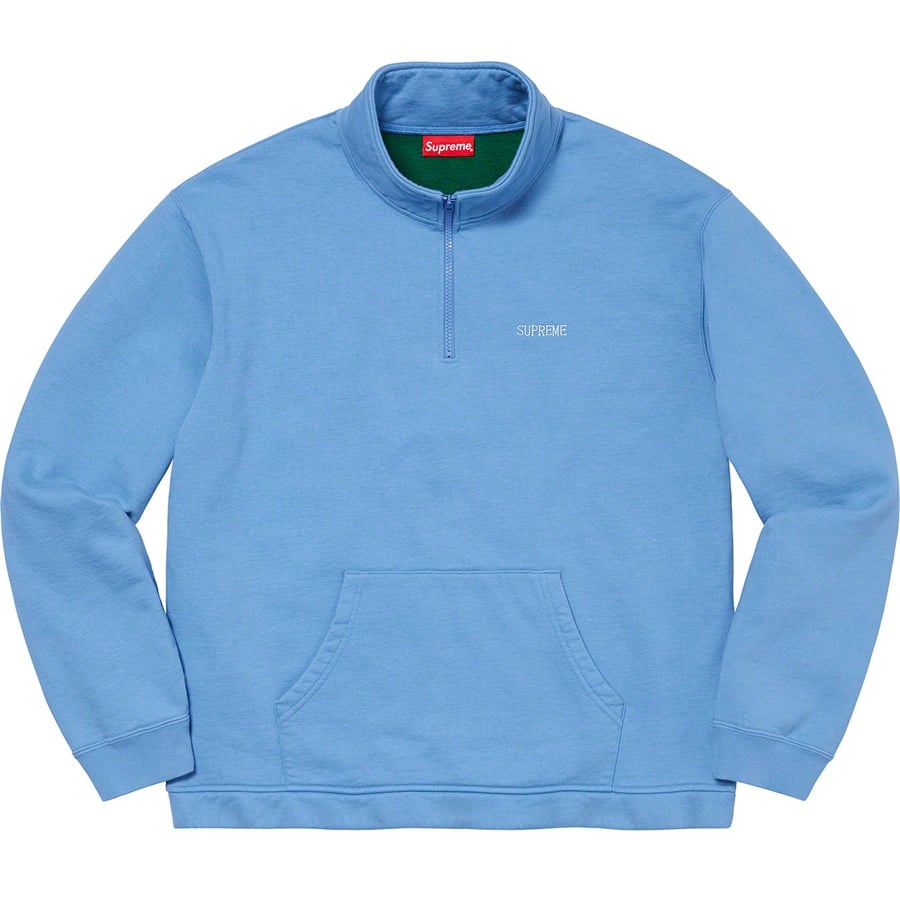 Details on Cross Half Zip Sweatshirt Columbia Blue from spring summer
                                                    2020 (Price is $148)