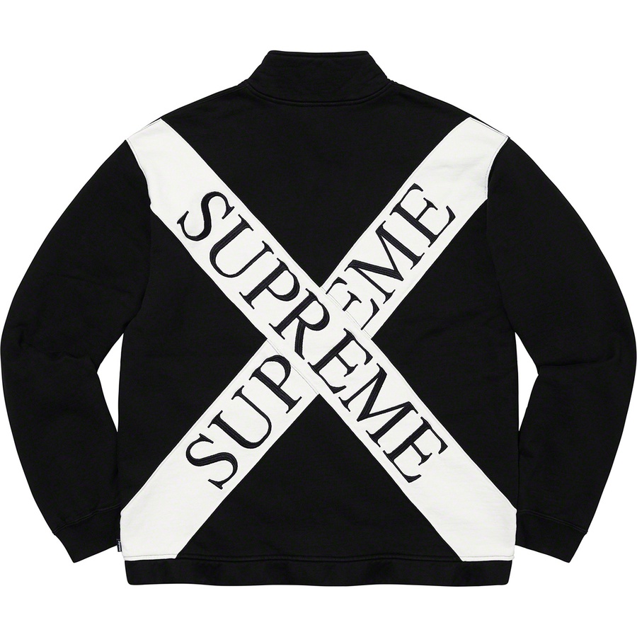 Details on Cross Half Zip Sweatshirt Black from spring summer 2020 (Price is $148)