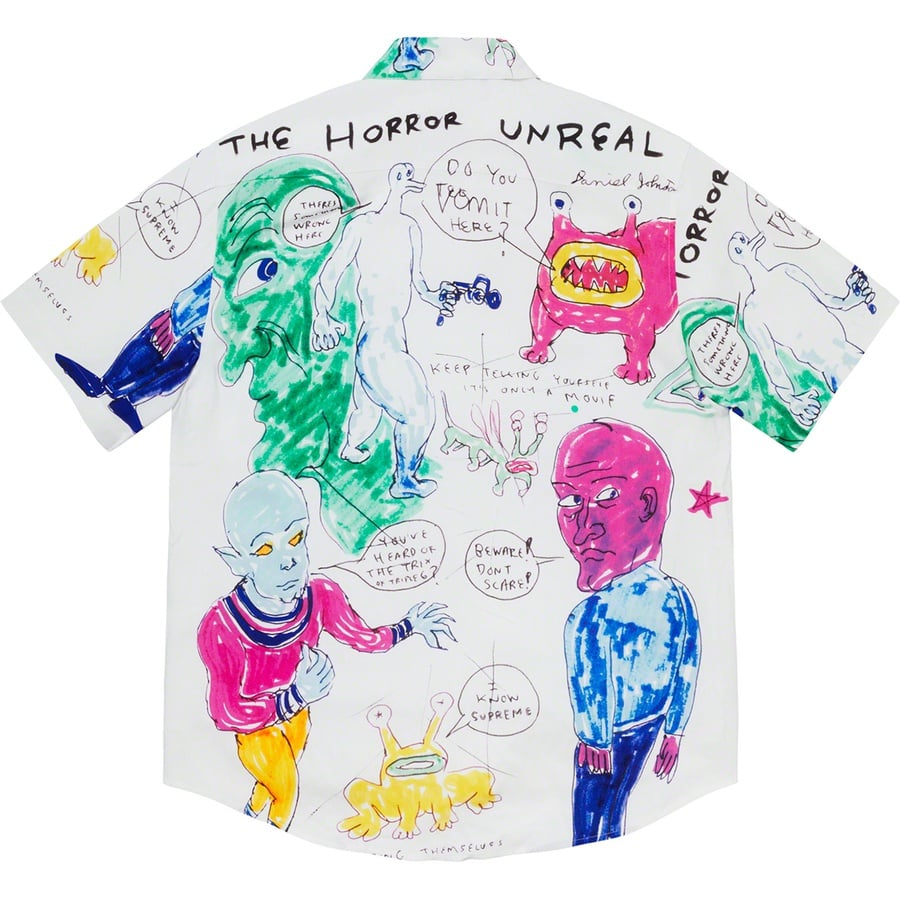 Details on Daniel Johnston Rayon S S Shirt White from spring summer
                                                    2020 (Price is $148)