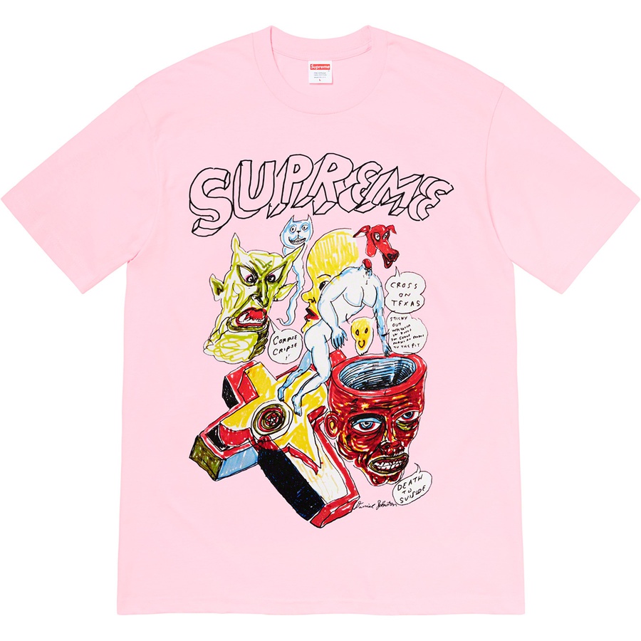 Details on Daniel Johnston Tee Light Pink from spring summer 2020 (Price is $44)