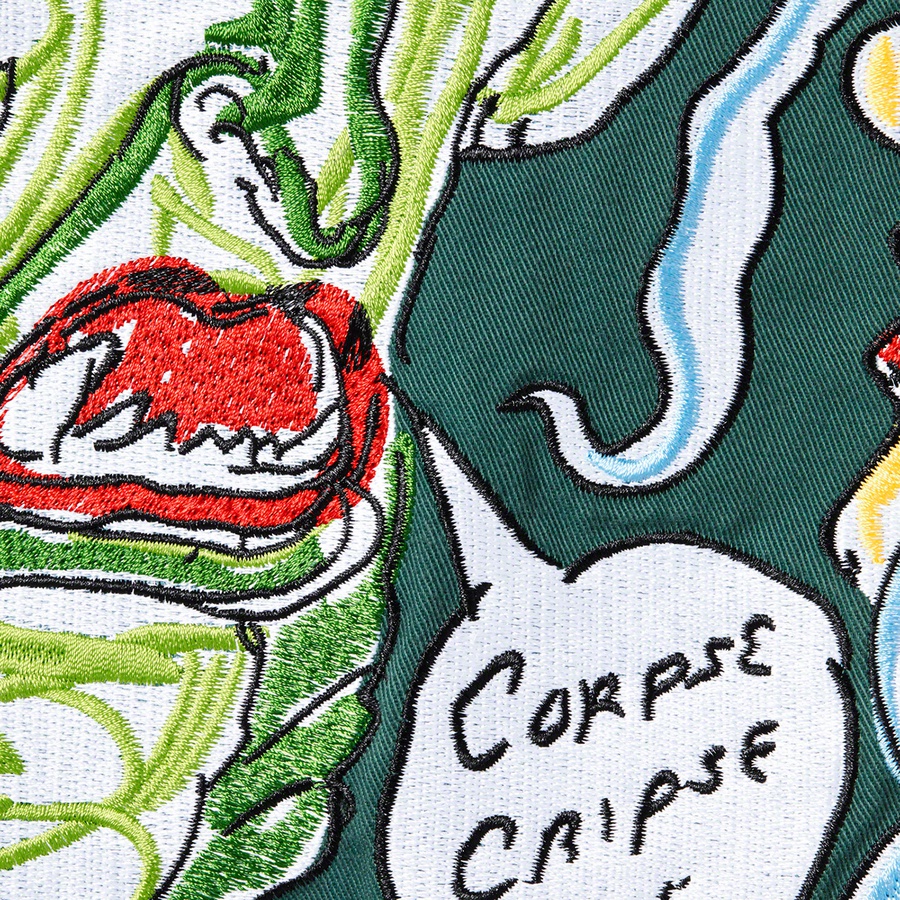 Details on Daniel Johnston Embroidered Work Jacket Work Green from spring summer
                                                    2020 (Price is $238)