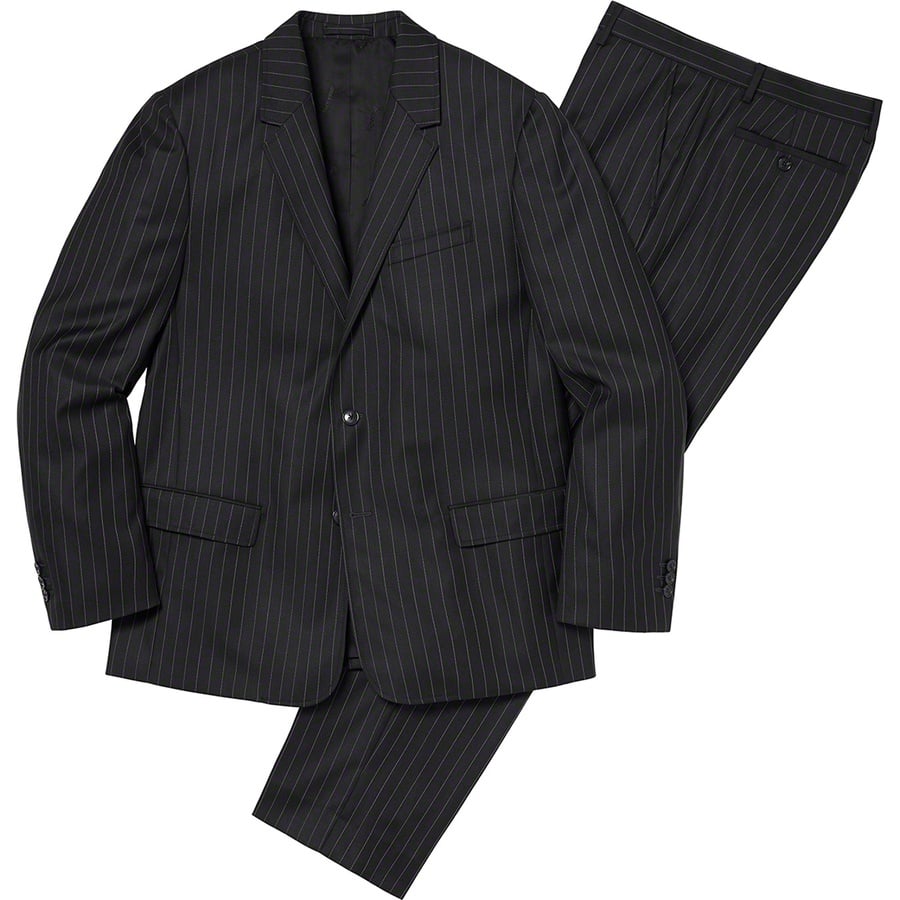 Details on Wool Suit Black Pinstripe from spring summer
                                                    2020 (Price is $598)