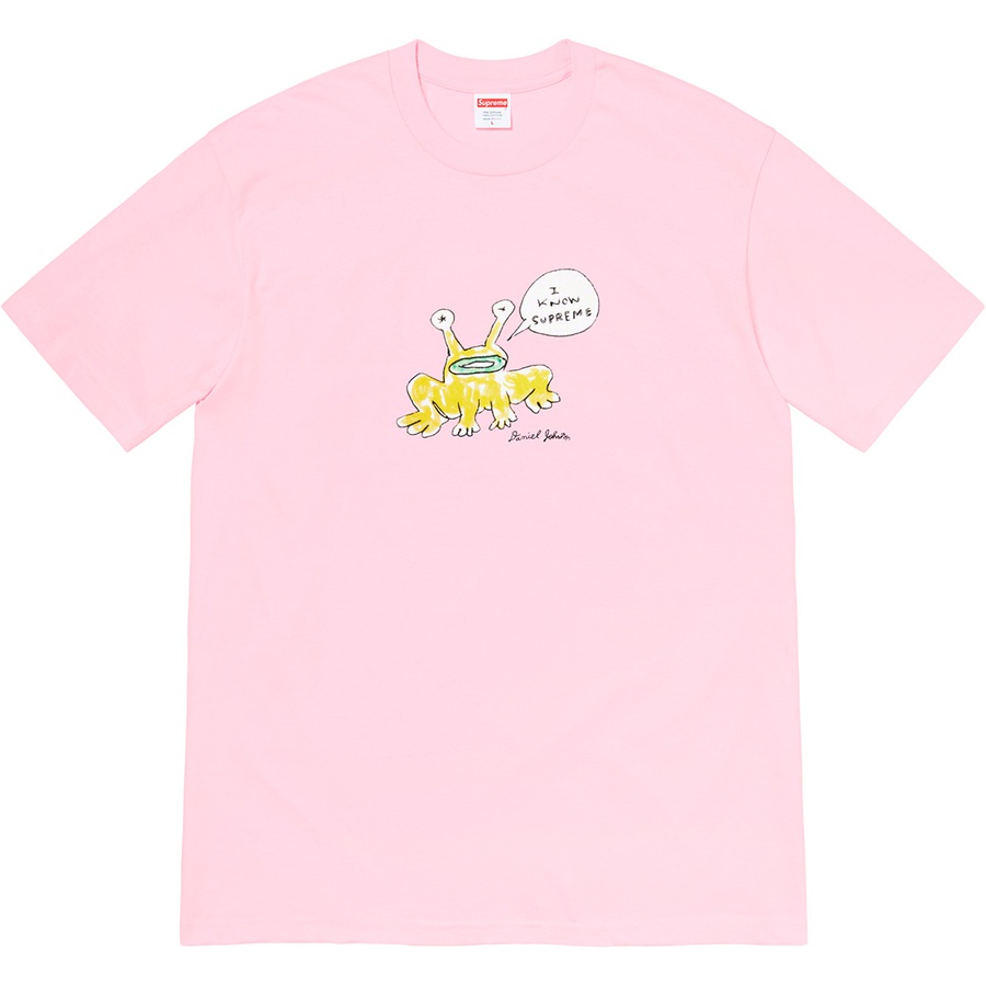 Details on Daniel Johnston Frog Tee Light Pink from spring summer
                                                    2020 (Price is $44)