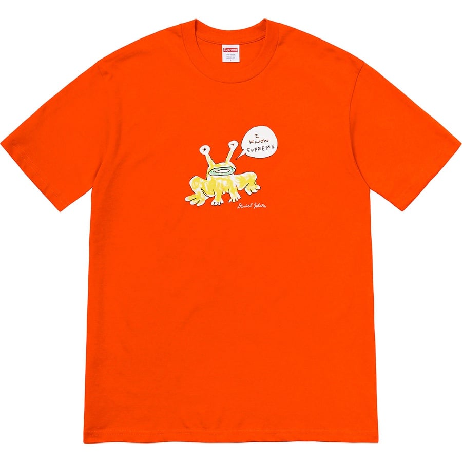 Details on Daniel Johnston Frog Tee Orange from spring summer
                                                    2020 (Price is $44)