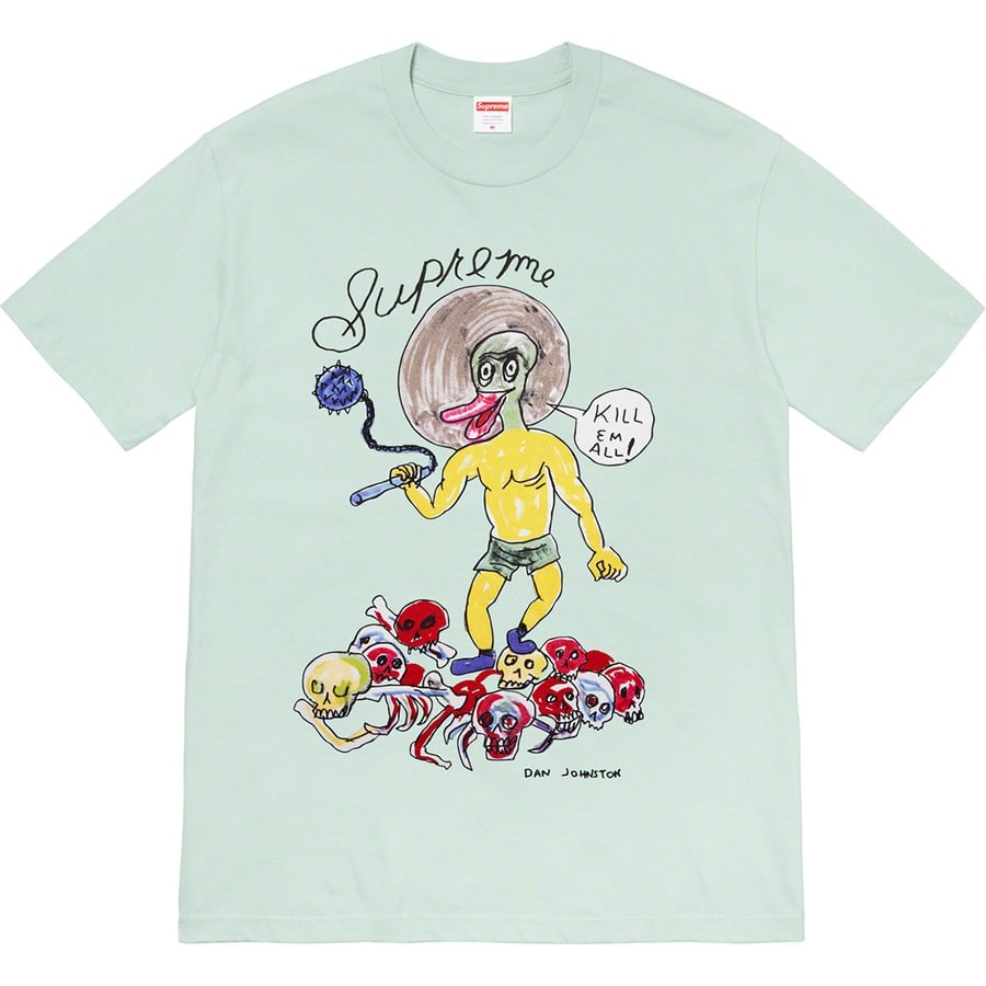 Details on Daniel Johnston Kill Em All Tee Light Teal from spring summer
                                                    2020 (Price is $44)