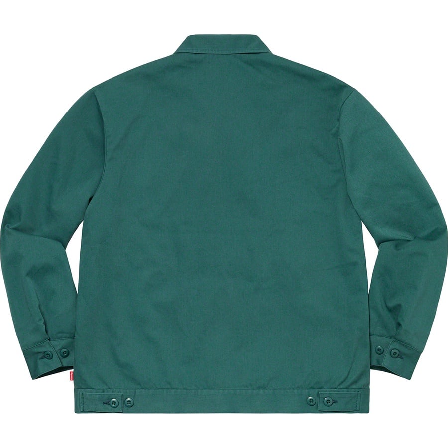 Details on Daniel Johnston Embroidered Work Jacket Work Green from spring summer
                                                    2020 (Price is $238)