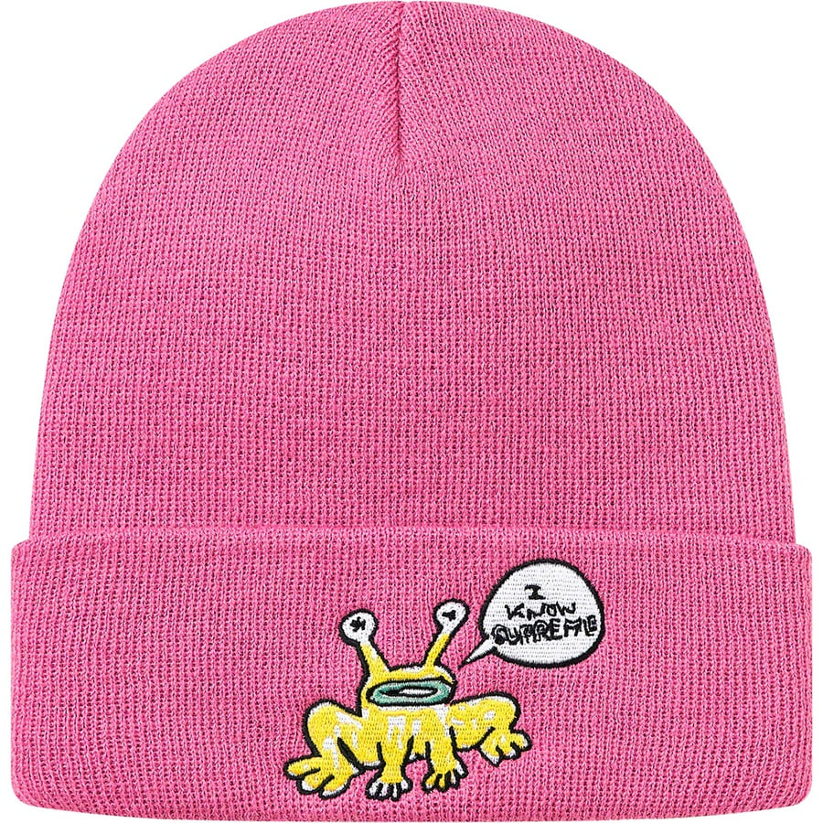 Details on Daniel Johnston Beanie Fuchsia from spring summer
                                                    2020 (Price is $36)